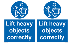 Lift heavy objects correctly